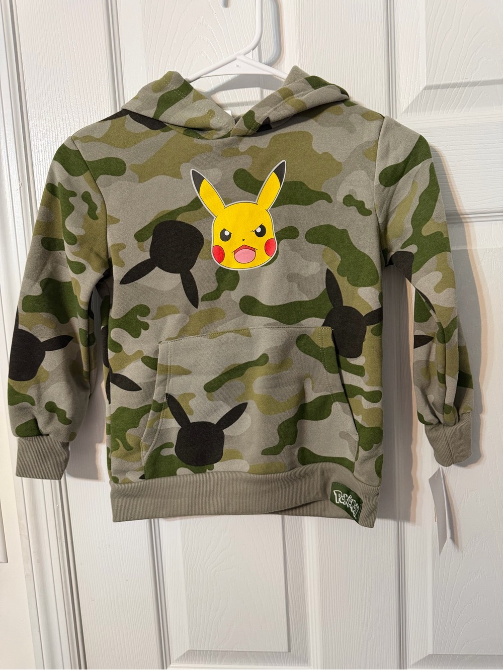 Pokemon Olive Green Camo Pikachu Hoodie